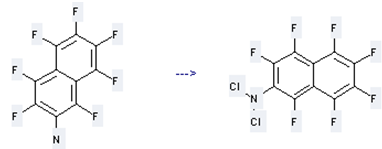 The 2-Naphthalenamine,1,3,4,5,6,7,8-heptafluoro- is used to produce 2-N,N-Dichloroaminoheptafluoronaphthalene